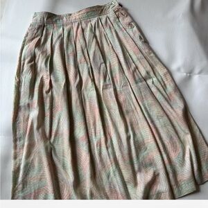 Worthington Vintage Pastel Pleated Women's Skirt contemporary Size 8